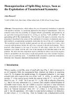 Cover for Homogenization of Split-Ring Arrays, Seen as the Exploitation of Translational Symmetry